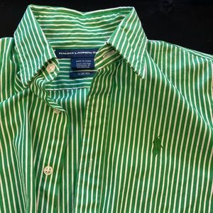 Ralph Lauren green stripe button down